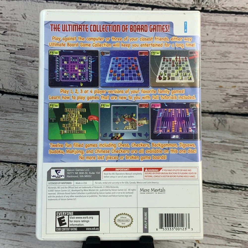 Ultimate Board Game Collection Wii 12‎ Classics Family Fun Tested Complete